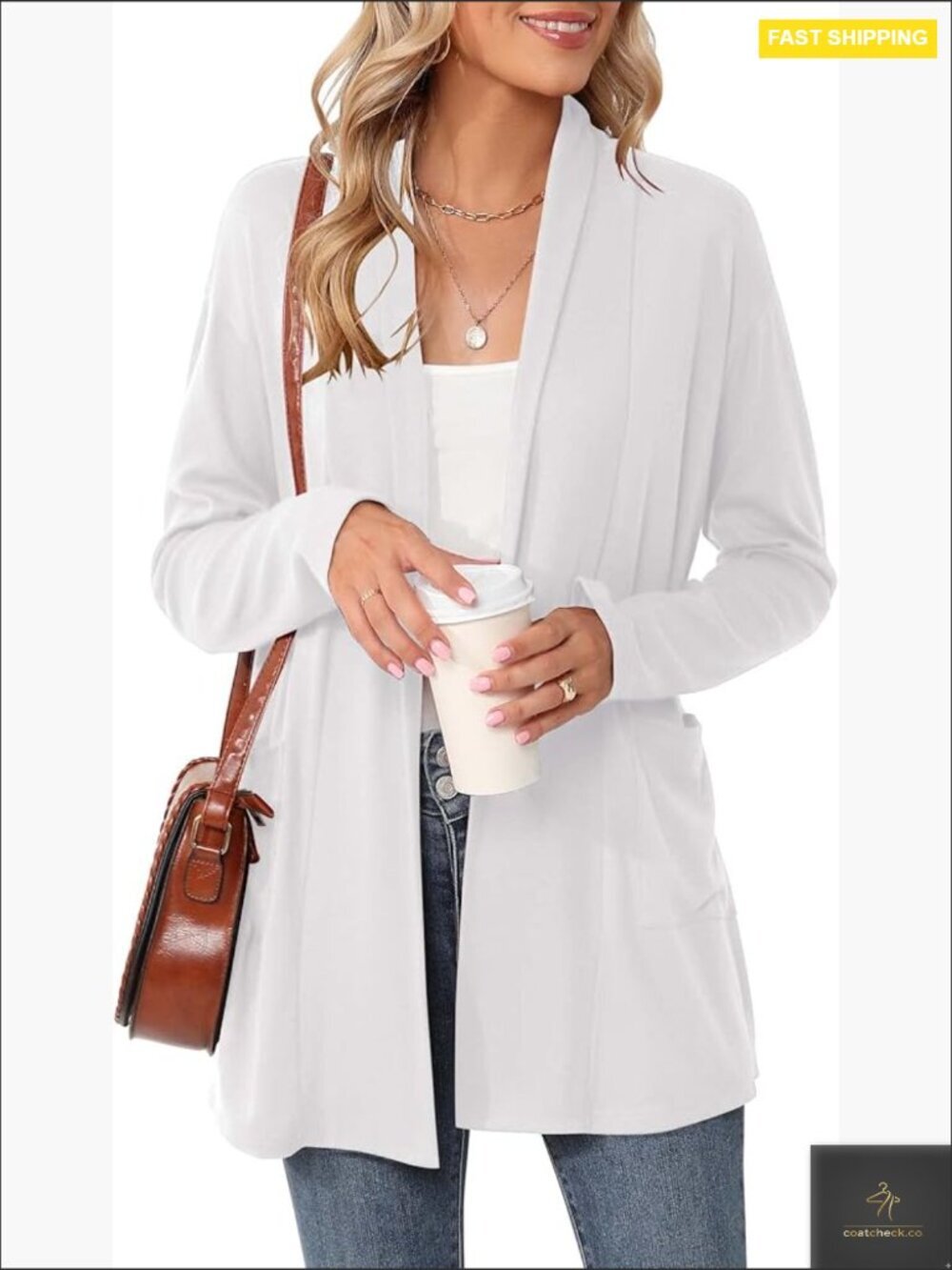 Long Sleeve Open Front Cardigan Loose Lightweight Casual Chic Oversized